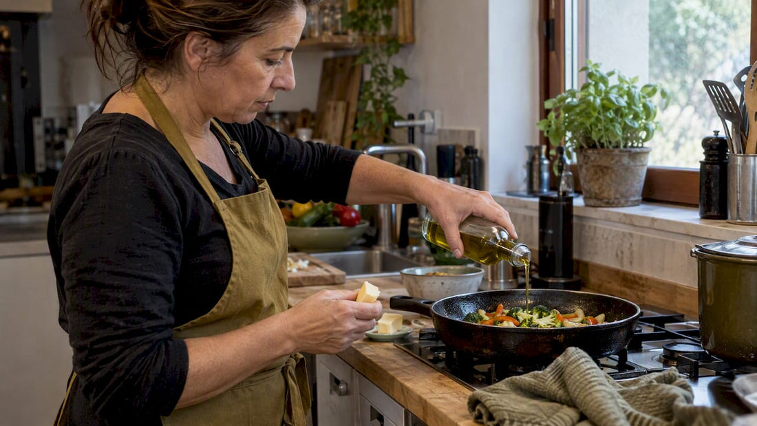 El aceite de oliva reemplaza a la mantequilla al cocinar