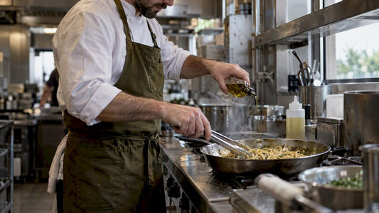 Pasta casera con aceite de oliva